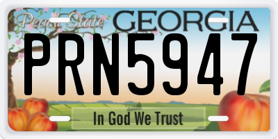 GA license plate PRN5947