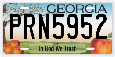 GA license plate PRN5952