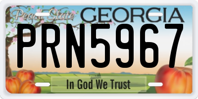 GA license plate PRN5967