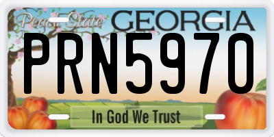 GA license plate PRN5970