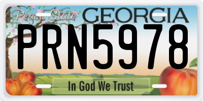 GA license plate PRN5978