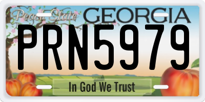 GA license plate PRN5979