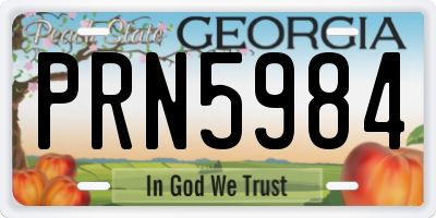 GA license plate PRN5984