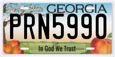 GA license plate PRN5990