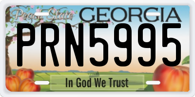 GA license plate PRN5995
