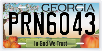 GA license plate PRN6043
