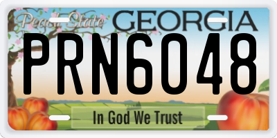 GA license plate PRN6048