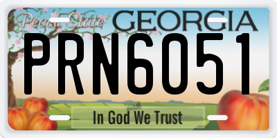 GA license plate PRN6051