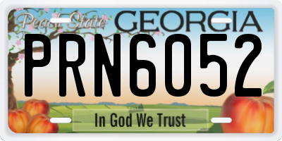 GA license plate PRN6052