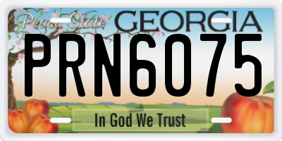 GA license plate PRN6075