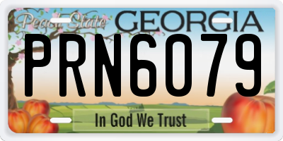 GA license plate PRN6079