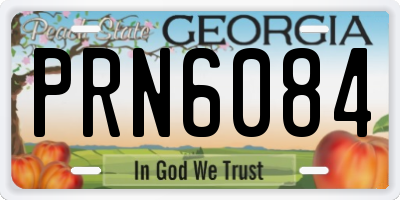 GA license plate PRN6084