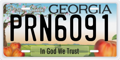GA license plate PRN6091