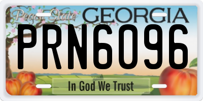GA license plate PRN6096