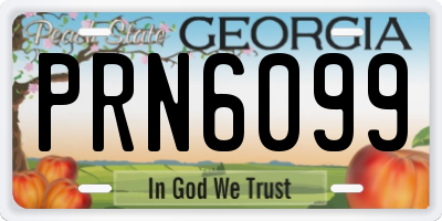 GA license plate PRN6099