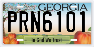 GA license plate PRN6101
