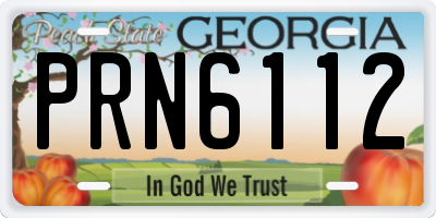 GA license plate PRN6112