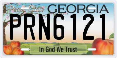 GA license plate PRN6121
