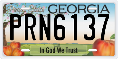 GA license plate PRN6137
