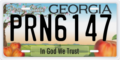 GA license plate PRN6147