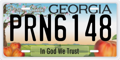 GA license plate PRN6148