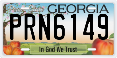 GA license plate PRN6149
