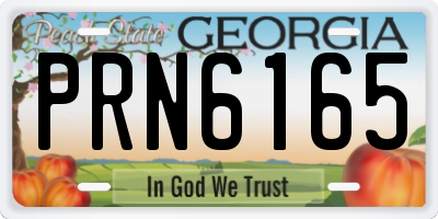 GA license plate PRN6165