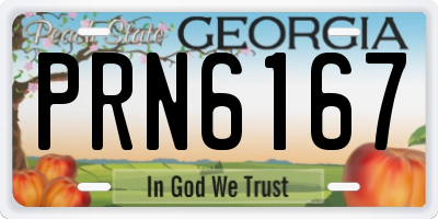 GA license plate PRN6167