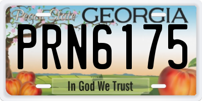 GA license plate PRN6175