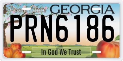GA license plate PRN6186