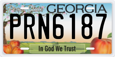 GA license plate PRN6187