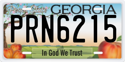 GA license plate PRN6215