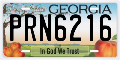 GA license plate PRN6216