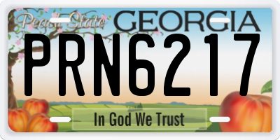 GA license plate PRN6217