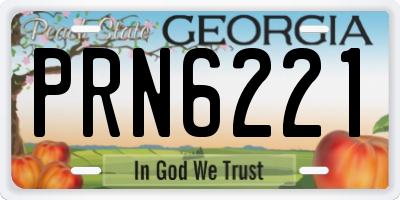 GA license plate PRN6221