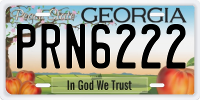 GA license plate PRN6222