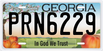 GA license plate PRN6229
