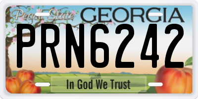 GA license plate PRN6242
