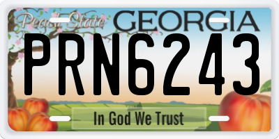 GA license plate PRN6243