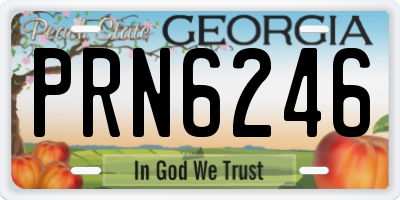 GA license plate PRN6246