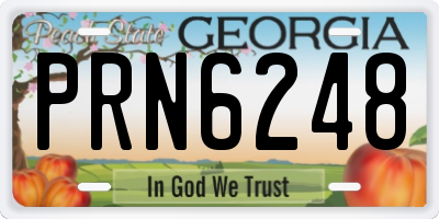 GA license plate PRN6248