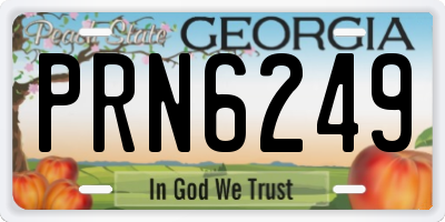 GA license plate PRN6249