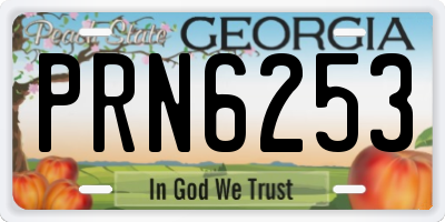GA license plate PRN6253