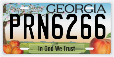 GA license plate PRN6266