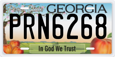GA license plate PRN6268