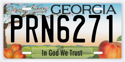 GA license plate PRN6271