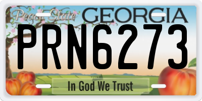 GA license plate PRN6273