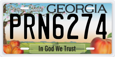 GA license plate PRN6274