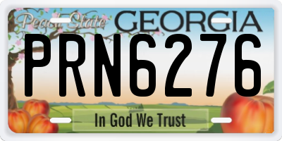 GA license plate PRN6276