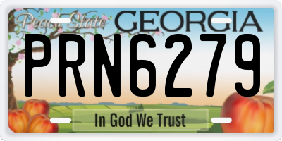 GA license plate PRN6279